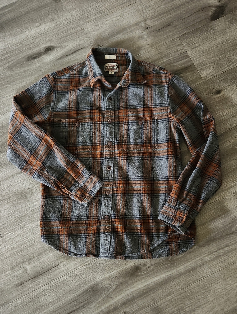 J. Crew | Mid Weight Flannel Double Brushed Plaid Slim Fit Shirt Medium